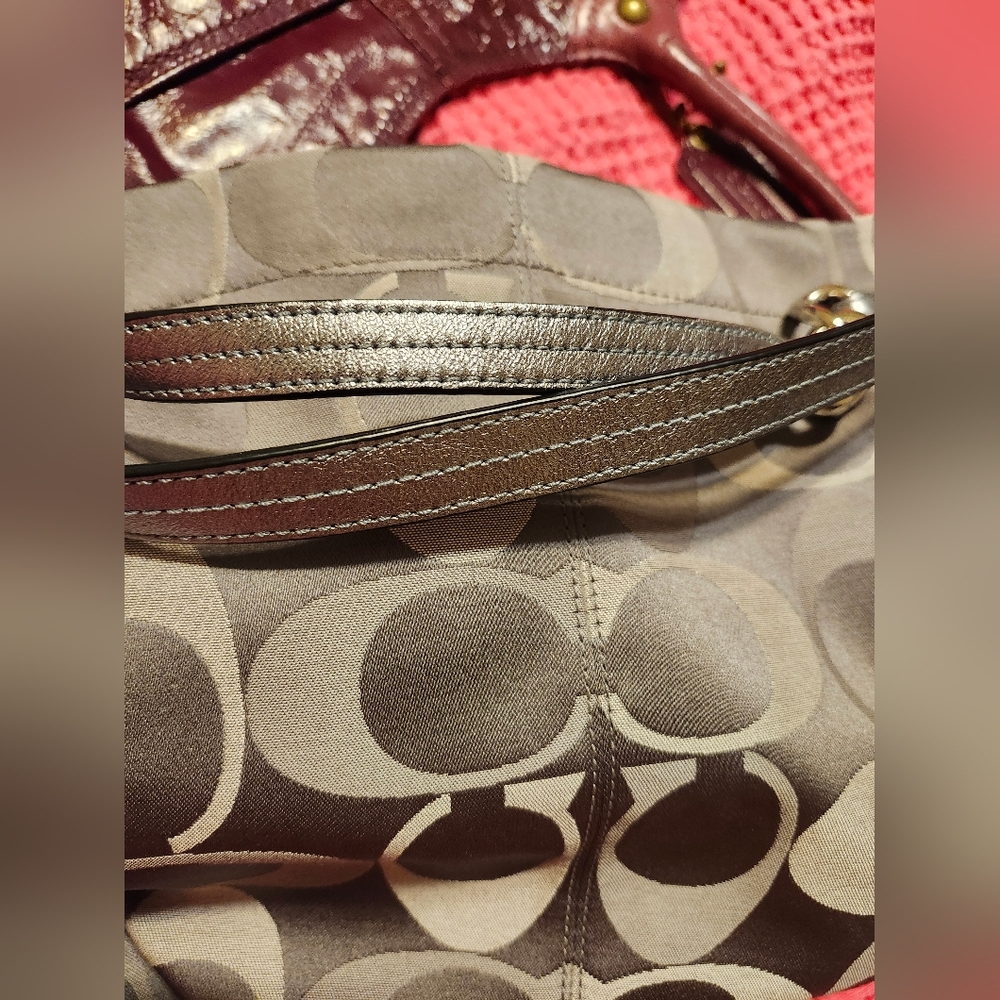 Coach y2k signature hobo silver grey monogram brand new vintage y2k condition - Picture 4 of 7